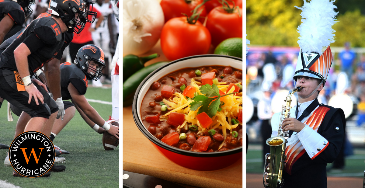 Football, Chili, Band collage